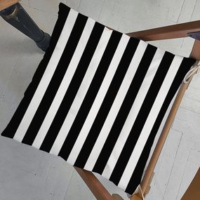 Подушка на стул с завязками Полоски 40x40x4 см (PZ_23F001)