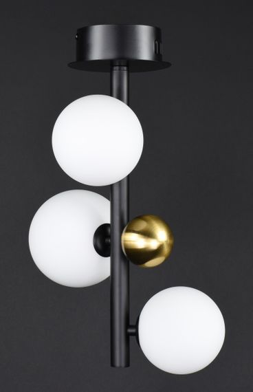 Люстра стельова на 3 лампочки 27313 Чорний 39х25х25 см. | Зображення 7