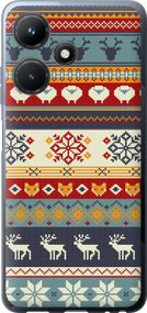 Чехол на Infinix Hot 30i Рождественский орнамент "3303u-3045-17620"