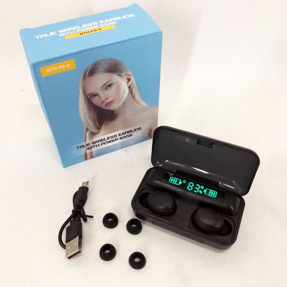 Бездротові bluetooth навушники True Wireless F9-5 TWS з вбудованим Power Bank, вакуумні навушники | Зображення 1