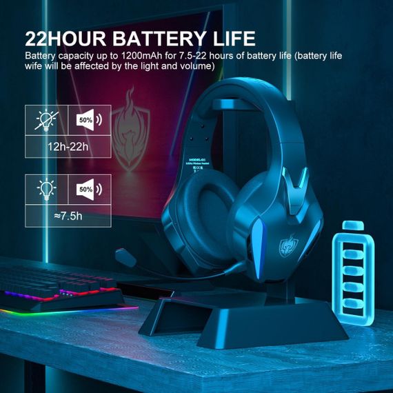 Бездротові ігрові навушники PHOINIKAS Q5S (2.4G) — із підтримкою віртуального об’ємного звуку 7.1 | Зображення 6