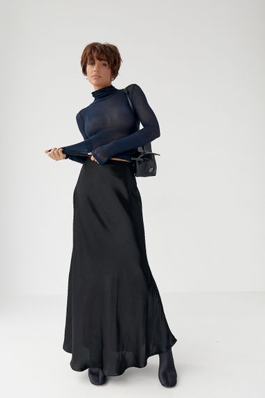 Напівпрозорий гольф у сітку - синій цвет, S (є розміри) | Зображення 2