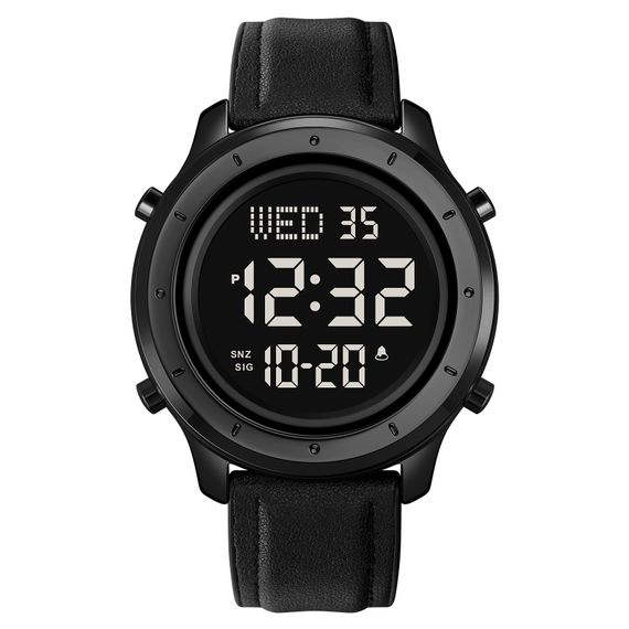 Чоловічий годинник Skmei 1864LBKBK Black-Black Leather