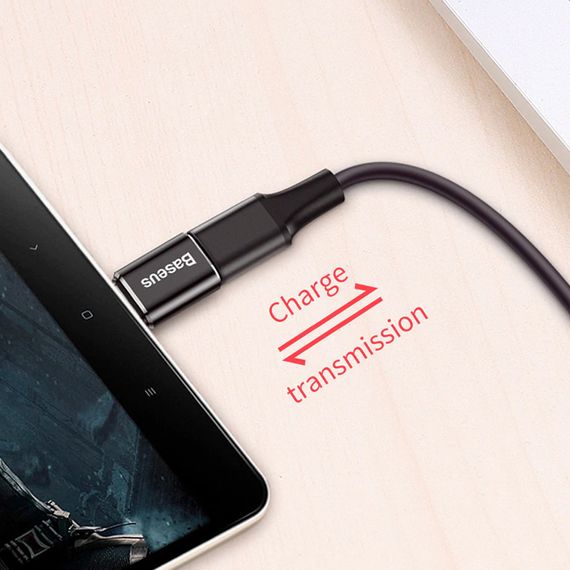 Перехідник Baseus microUSB to Type-C (CAMOTG) Чорний | Зображення 3