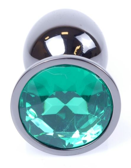 Анальний затор Boss Series - Jewellery Dark Silver PLUG Green S, BS6400033 sexstyle | Зображення 1