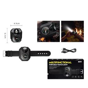 Ліхтар на руку W04-LED, Li-Ion акумулятор, ЗУ Type-C, компас, Box