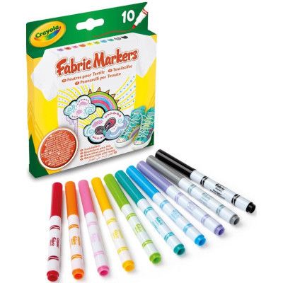 Набор для творчества Crayola Фломастеры для рисования по ткани 10 шт (58-8633) | Зображення 2