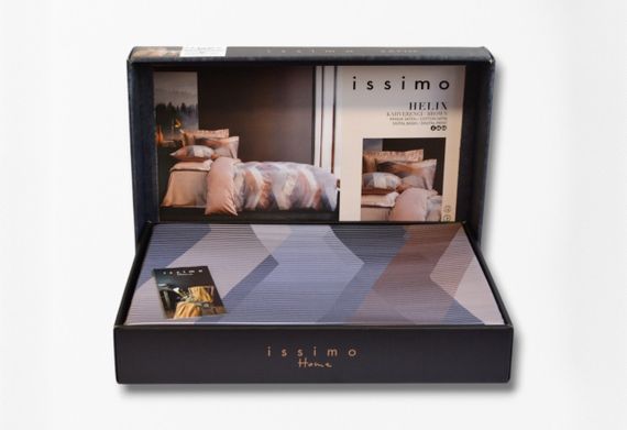 Комплект постільної білизни Issimo Digital Satin 200х220 см Helix Brown | Зображення 5