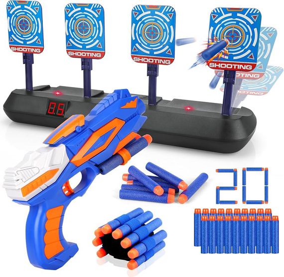 Цифрова мішень з іграшковою зброєю для Nerf, іграшкою-пістолетом із пінопластовими кулями для дітей
