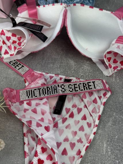 Комплект жіночий Victoria’s Secret Rhinestone White kk062 | Зображення 4