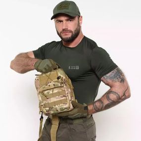Тактична сумка-рюкзак через плече з Cordura 900D, камуфляж, GB-729 трансформер, MOLLE