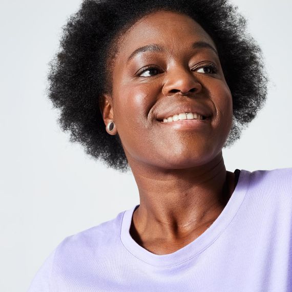 Футболка спортивна жіноча 500 фіолетова - XS | Зображення 3