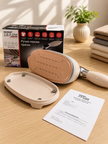 Ручна праска 2000 Вт Zepline / Відпарювач з LED екраном ZP-00354 Кремовий | Зображення 1