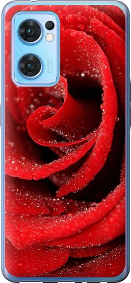 Чехол на Oppo Reno7 5G Красная роза "529u-2669-17620"