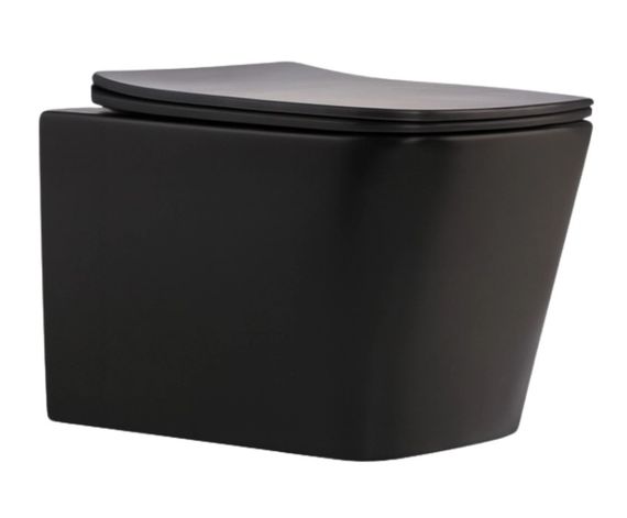 Унітаз підвісний Qtap Tern New Ultra Quiet, з сидінням Slim Duroplast/ Soft-close/ Quick Release QT17332303ASMB