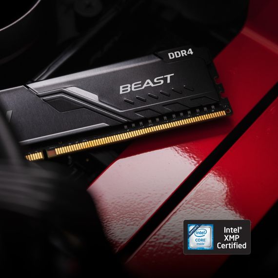 Модуль пам'яті для комп'ютера DDR4 16GB 3200 MHz Beast Black Kingston Fury (ex.HyperX) (KF432C16BB1/16WP) | Зображення 7