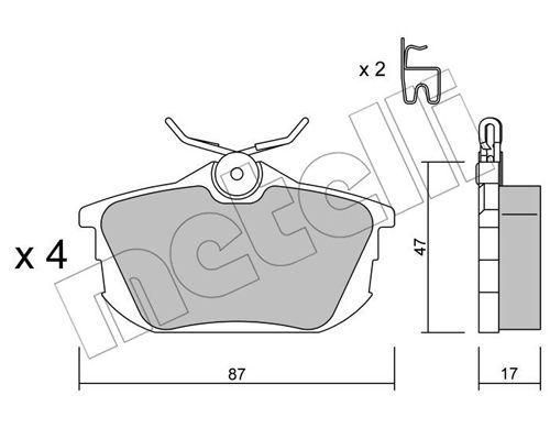 Колодки гальмівні задні Mitsubishi Colt 04-12 Space Star 98-04 Carisma 95-06 Volvo S40 V40 95-04 22-0347-0 | Зображення 1
