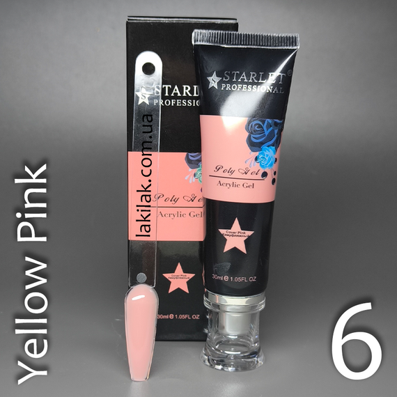 Полігель Starlet Professional №06 (Yellow Pink) в тюбику 30мл