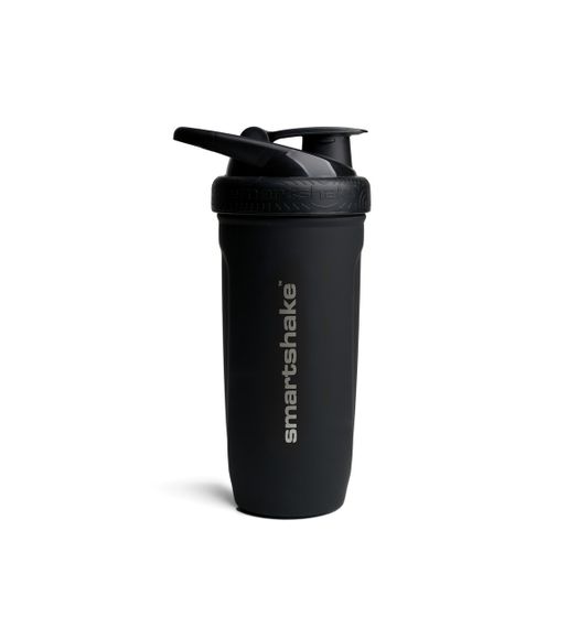 Шейкер спортивний SmartShake металевий Reforce Stainless Steel 30oz/900ml Black (Original) | Зображення 1