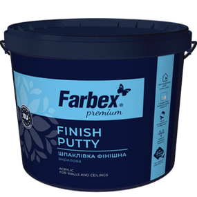 Шпаклівка фінішна акрилова, біла ТМ "Farbex"  - 5 кг