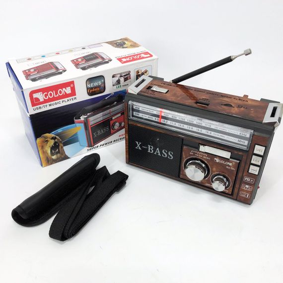 Fm аккумуляторный радио приемник в ретро стиле Golon, Радиоприемник проигрыватель, Ретрорадио DM-16 | Зображення 2