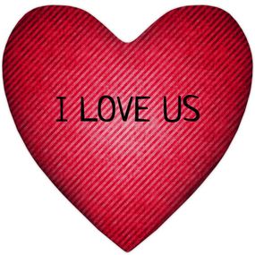 Подушка сердце XXL I love us 57x57 см (6PS_15L089)
