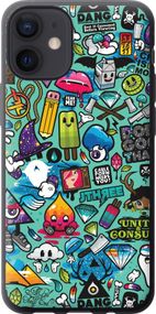 Чехол на iPhone 12 Mini Стикер бомбинг 1 "693u-2071-17620"