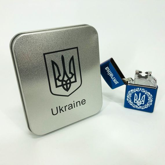 Дугова електроімпульсна запальничка USB металева коробка HL-447. Колір: синій | Зображення 4