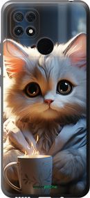 Чохол на Xiaomi Poco C40 Білий кіт "5646u-2701-2448"