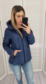 Жіноча демісезонна куртка, арт. 1008, темно синій