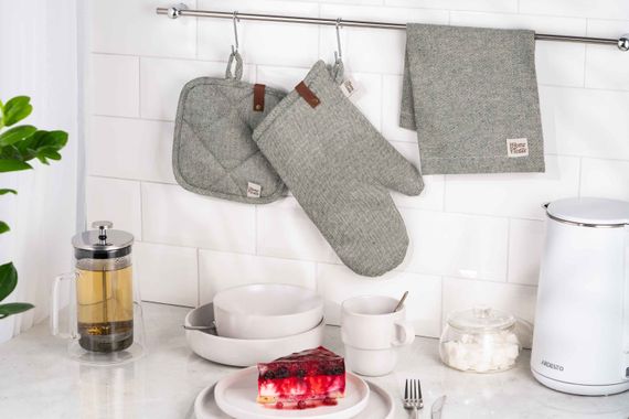 Прихватка Ardesto Oliver, 20х20см, 100% бавовна, зелений (ART04OG) | Зображення 3