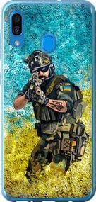 Чехол на Samsung Galaxy A20 2019 A205F Воин ЗСУ из пластика FCh_047492