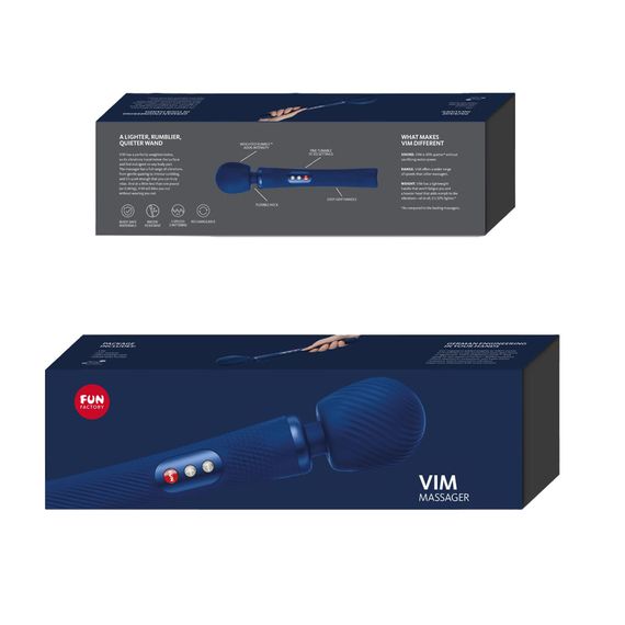 Вібромасажер Fun Factory VIM Vibrating Wand midnight blue, суперпотужний та легкий, до 6 годин роботи | Зображення 7