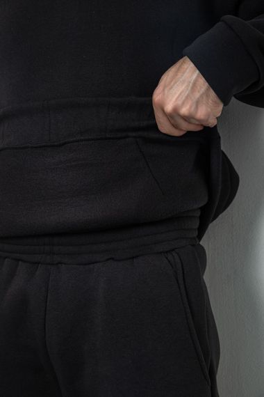 Спорт костюм чоловічий на флісі, колір чорний, 177R235 | Зображення 5