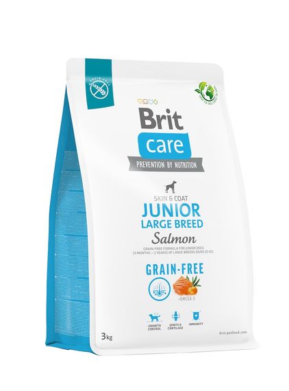 Корм Brit Care Grain Free Junior Large Breed Salmon беззерновий з лососем для молодих собак великих порід 3 кг