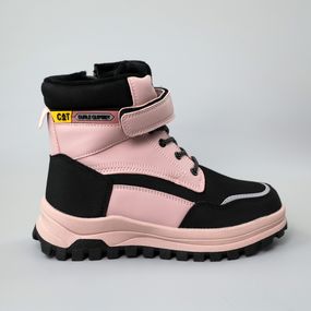 Черевики дитячі хутро 590700 Рожеві чорні 32 33 34 35 36 37