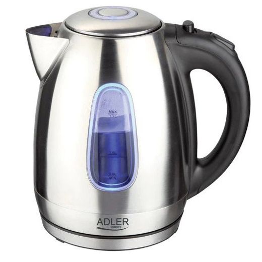 Електрочайник металевий Adler AD 1223 1.7л 2200Вт з підсвіткою для дому та офісу | Зображення 1
