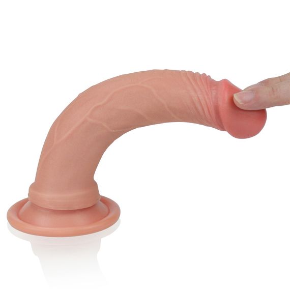 Фалоімітатор - Dual-Layered Silicone Cock 7" Flesh Sex Aura | Зображення 2