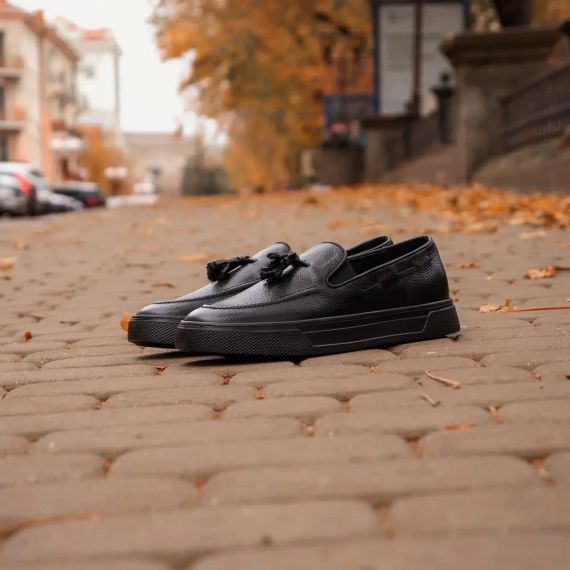 Стильные кожаные мужские лоферы Ed-Ge размер 45 | Зображення 1