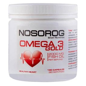 Омега для спорту Nosorog Nutrition Omega 3 Gold 1000 mg 180 Caps