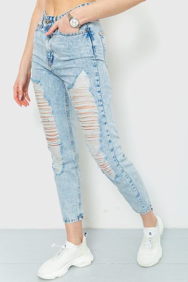 Джинси жіночі MOM, колір блакитний, 164R5570 | Зображення 2