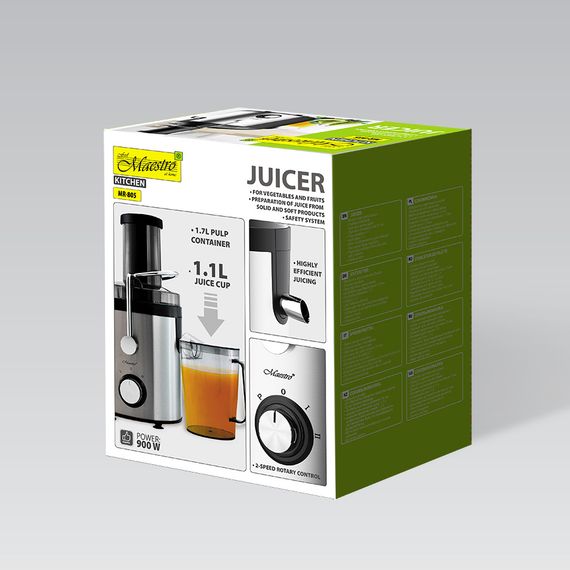 Соковыжималка Maestro MR-805 700 Вт серебристая | Зображення 6