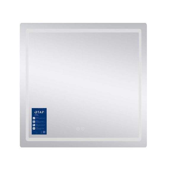 Дзеркало Qtap Mideya (MI2) 700х800 з LED-підсвічуванням Touch, з антизапотіванням, димером, рег. яскравості QT2078DCF7080 | Зображення 2
