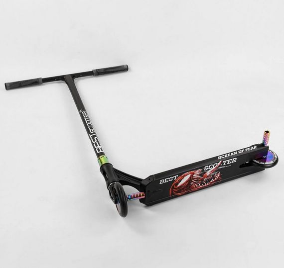 Самокат трюковий 97683 Best Scooter HIC-система, ПЕГІ, алюмінієвий диск та дека, колеса 120мм PU, ширина керма - 57 см, в коробці | Зображення 6