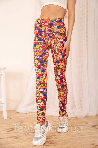 Лосини жіночі з утяжкою та принтом колір червоний розмір M FA_000397