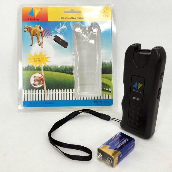 Потужний ультразвуковий відлякувач собак Ultrasonic ZF-851, засіб від собак, пугач для собак | Зображення 1