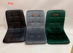 Барний стілець Tom Bar 4-BK-Base чорна квадратна опора, з регулюванням висоти сидіння, м'яка оббивка велюр бежевий UC-902
