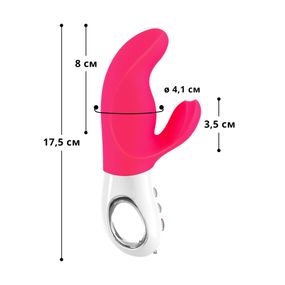 Вібратор-кролик Fun Factory MISS BI pink/white, 2 незалежні мотори, діаметр 4,2 см