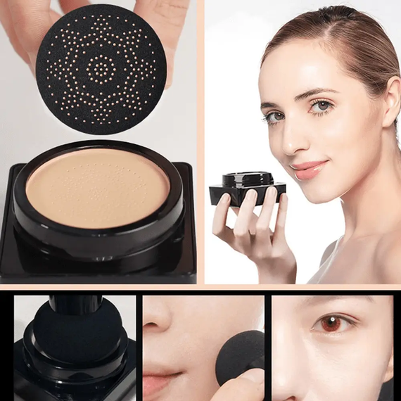 Тональный крем кушон для лица + спонжик Beauty Linasi Red O`CHEAL, Натуральный оттенок | Зображення 1