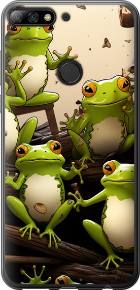 Чехол на Huawei Y7 Prime 2018 Жабки "5656u-1509-17620"